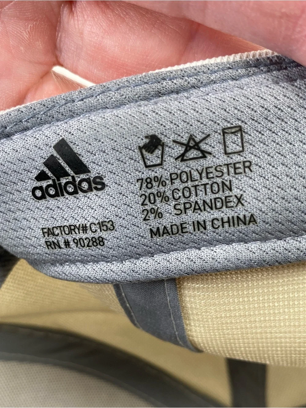 Adidas Light Gray Baseball Adjustable Velcro Cap Hat